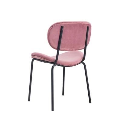 Nordic Velvet Dining Chairs with Gold Legs for Modern Kitchen Room or Hotel or Cafeshop