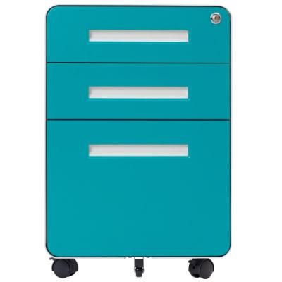 Factory Direct Selling Steel Three Drawer Mobile File Cabinet Pedestal Office Equipment