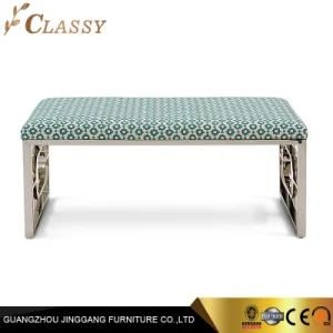 Metal Table Fabric Top Center Table for Living Room