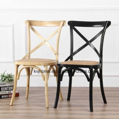 Kvj-6005 Hot Sale Solid Wood Cross Back Dining Chair X Back Chair