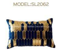 Home Bedding Waist Pillow Golden Strip Sofa Fabric Upholstered Cushion Almofada
