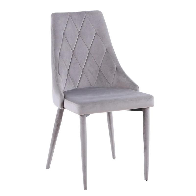 Wholesale Hotel Luxury Metal Frame Velvet Fabric Dining Chair