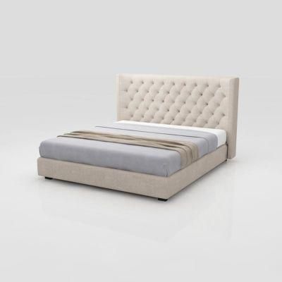 Modern Home Bedroom Furniture Luxury Style Tufted Velvet Bed Dual USB Ports Storage Beds Set