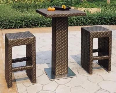 Outdoor Rattan Bar Furniture Stool Set