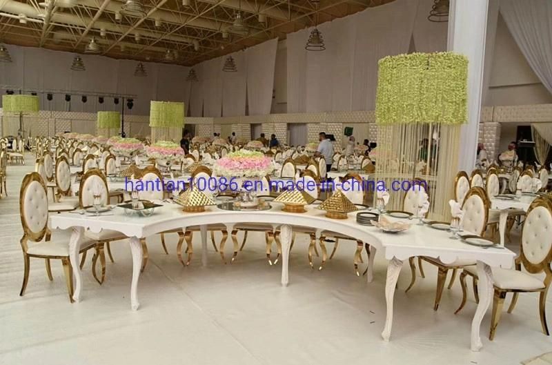 Cotton Chair Crystal Design Hot Sale High Back Wedding Event Stainless Steel Dining Chair
