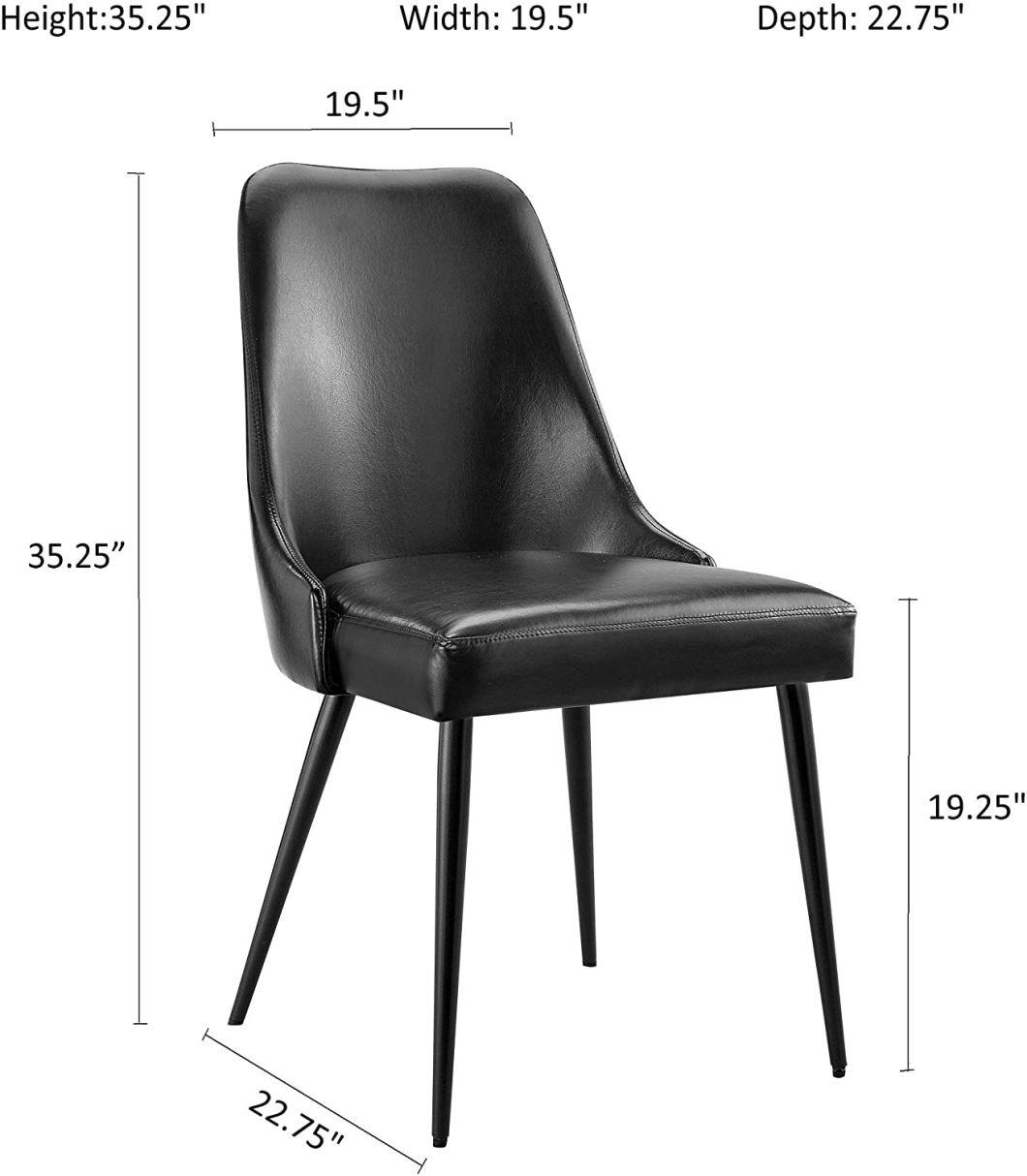 Latest Design Leather Modern Cafe Shop Restaurant Furniture Industrial Metal Leg Dining Chair Leather