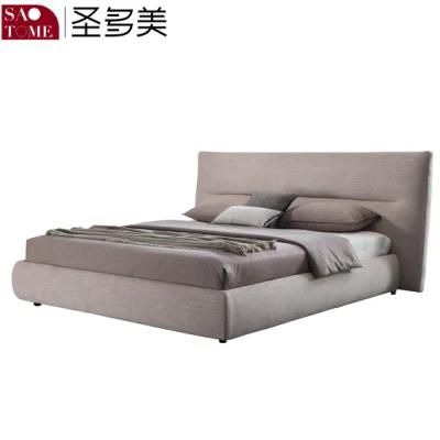 Modern Hotel Bedroom Furniture Set Fabric Grey 150m King Bed