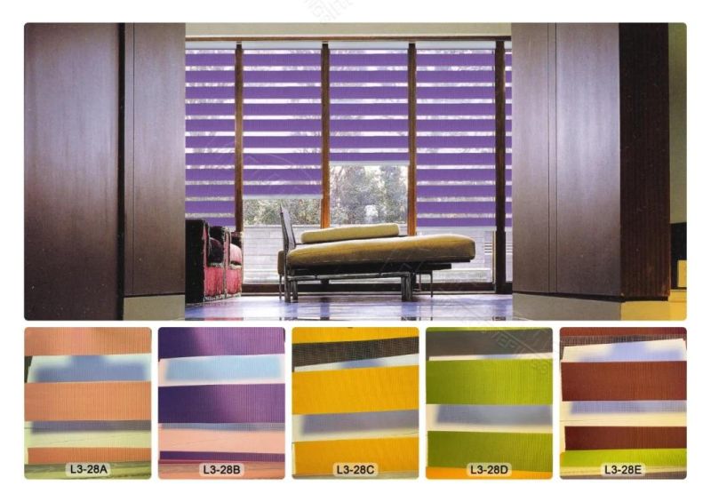 Mywow Factory Hot Sales Design Window Blind Ready Fabric Roller Shade Curtain Zebra Blind
