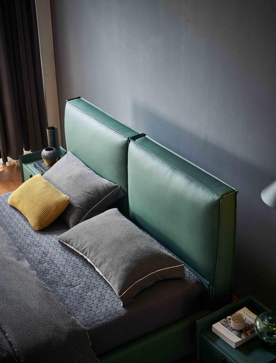 Gainsville Furniture Modern Bedroom Furniture Sets Italian Bed Green Bed King Bed Gc2118