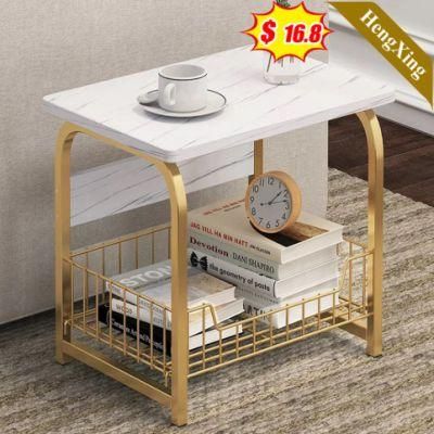 Light Luxury Style Living Room Furniture Wooden Sofa Side End Storage Table
