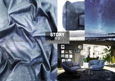 Home Textile Starry Sky Type Faux Leather Upholstery Furniture Fabric