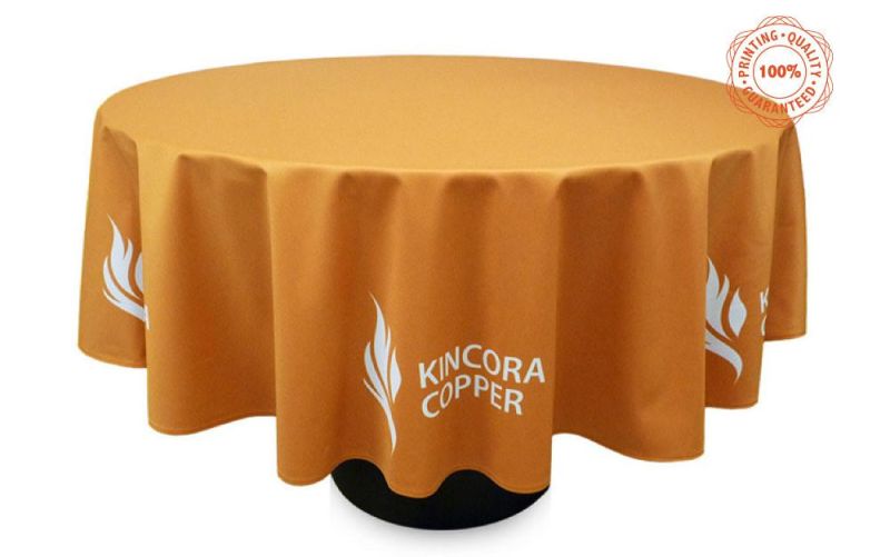 6ft or 8 Ft Polyester Fabric Table Cloth