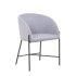 High Quality Dining Furniture Home Kitchen Fabric Gray Dining Chairs with Black Legs