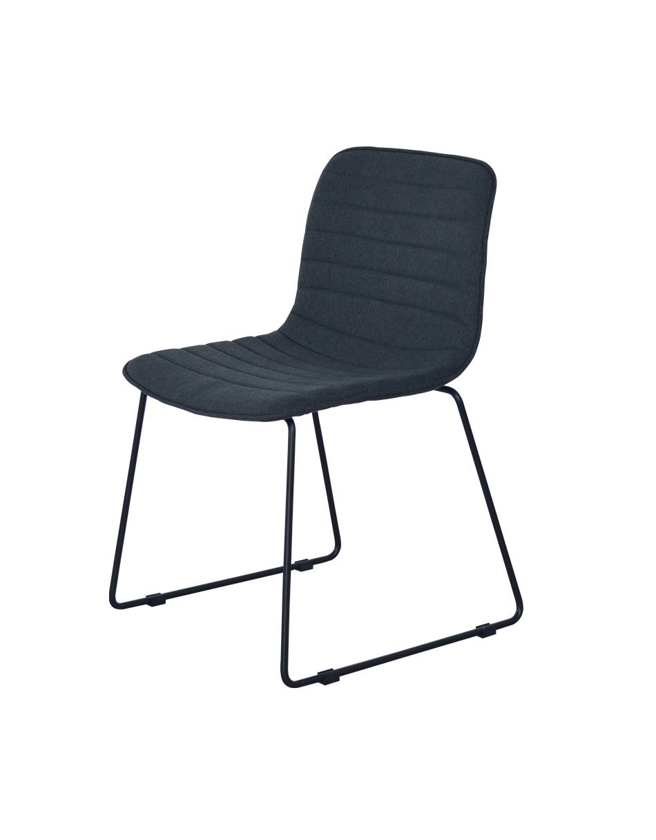 Stackable Modern Metal Frame Upholstery Fabric Cafe Dining Chair
