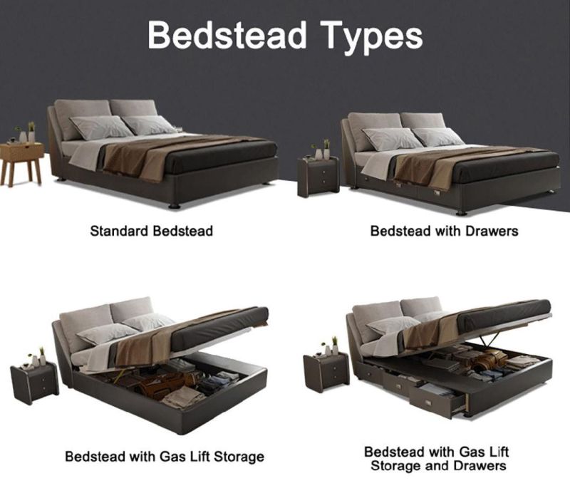 Wholesale/OEM/ODM Bedroom Furniture Flat Bed King Bed