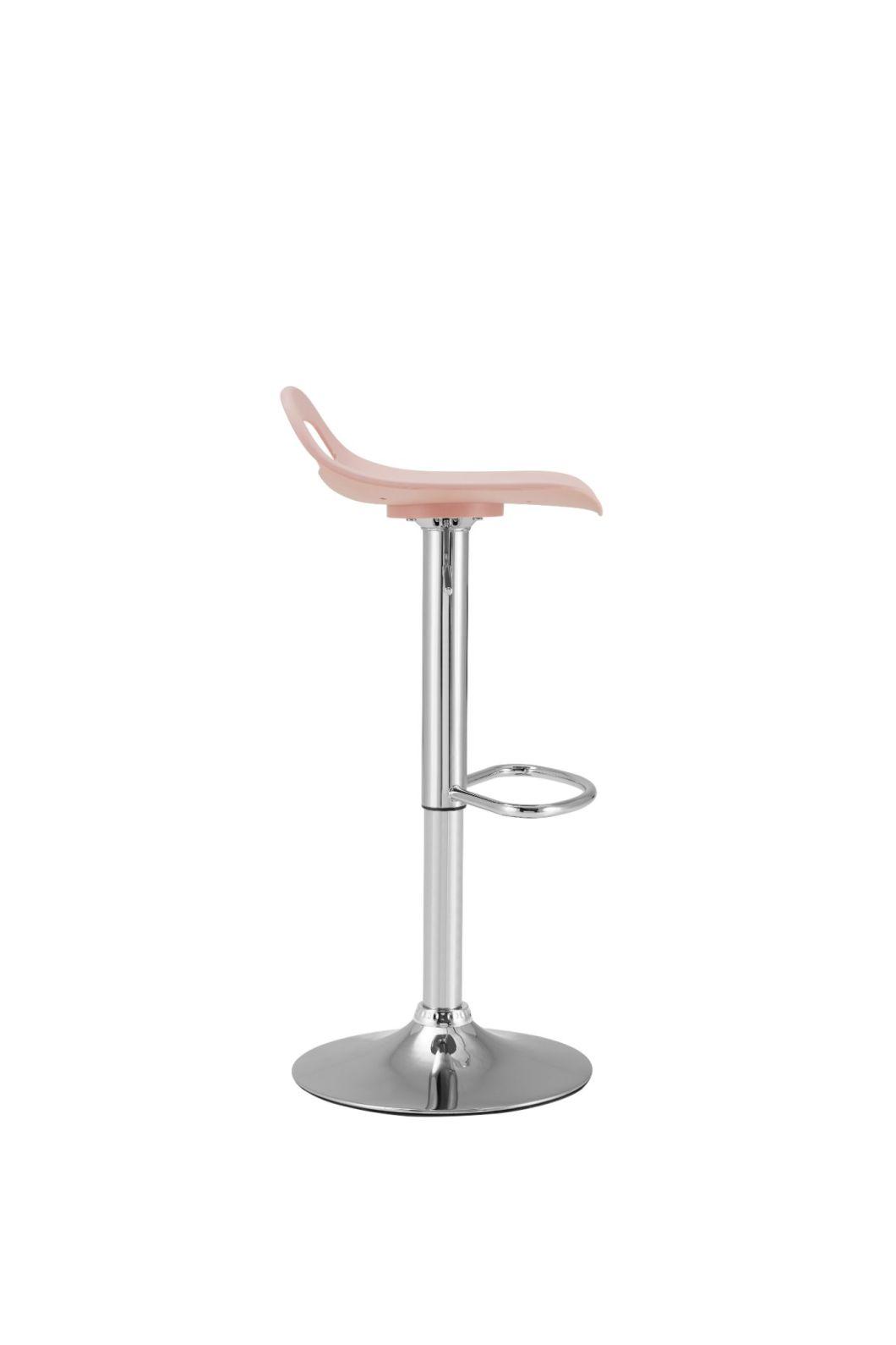 Nordic Modern Design Stainless Steel Legs PP Plastic Seat High Bar Chair