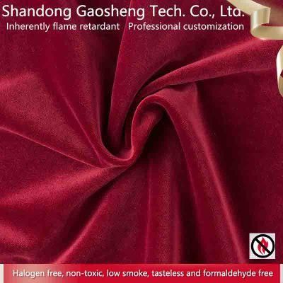 Inherently Flame Retardant Soft Touch Extremely Shiny Effect Velvet Curtain Sofa Fabric