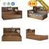 OEM ODM Wholesales Price Living Room Modern Wooden Furniture High Quality MDF Bed with Storage Cabinets