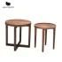 Zhida Hotel Furniture Round Solid Wood Tea Desk Set Modern Villa Living Room Wooden Top Square Center Table Combination Coffee Table
