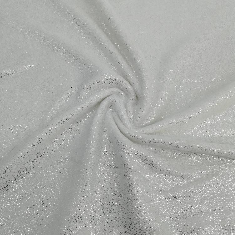 Metelic Foiled Flannel Suede Wool Blanket Fabric for Sofa Bed