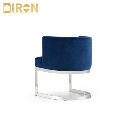 Hotel Dining Chair Modern Style Stainless Steel Leg Velvet Dining Chair
