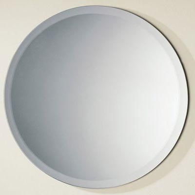 Unframed Silver Mirror with Polished Edge for Bathroom Use