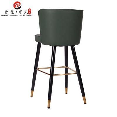 Hotel Furniture China Manufacture Modern Fabric Cover Metal Leg Modern Bar Stool Chair