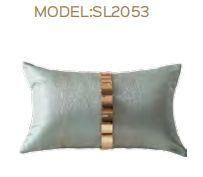 Home Bedding Waist Pillow Golden Strip Sofa Fabric Upholstered Cushion Almofada