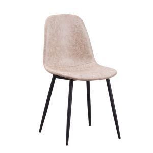 Hot Sale Dining Room Furniture Velvet Fabric Dining Chair with Powder Coating Legs