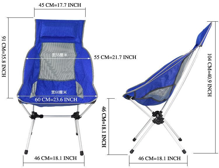7075 Aluminum Lightweight Portable Folding Backpacking Camping Chair