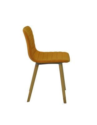 Space Saving Knocked Down Timber Legs Elegant Fabric Dining Chair