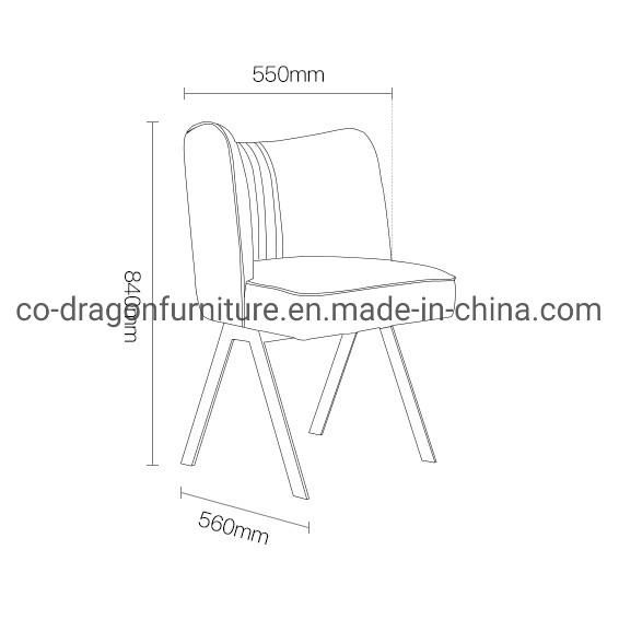 Modern High Quality Metal Legs Fabric Home Furniture Dining Chair