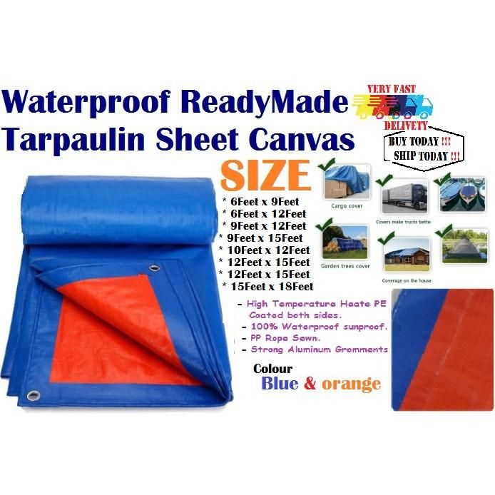 Super Heavy Duty Poly Tarp Cover - Thick Waterproof, UV Resistant, Rip and Tear Proof Tarpaulin with Grommets and Reinforced Edges