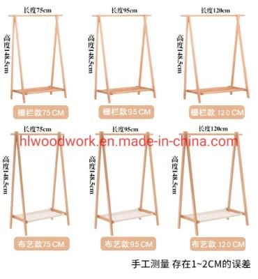 Beech Wood Stand Coat Rack Stand Hanger Foyer Furniture Natural Color Fabric Style Living Room Coat Rack Bedroom Coat Rack