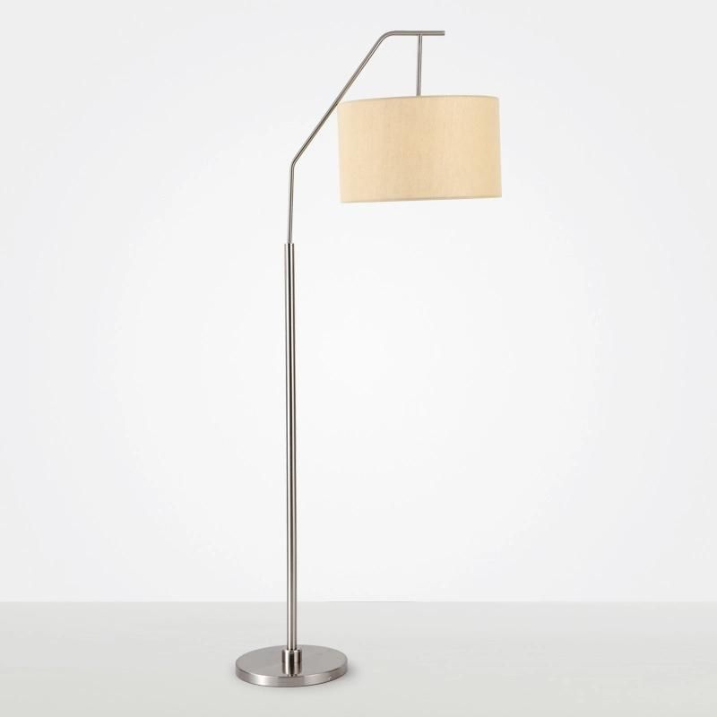 Modern Metal Floor Lamp Modern E27 Floor Lamps Standing Simple Fabric Shade Standing Lamp (WH-MFL-74)