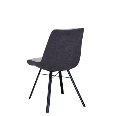 Modern Home Office Restaurant Furniture Fabric Comfortable Dining Chairs with Metal Legs