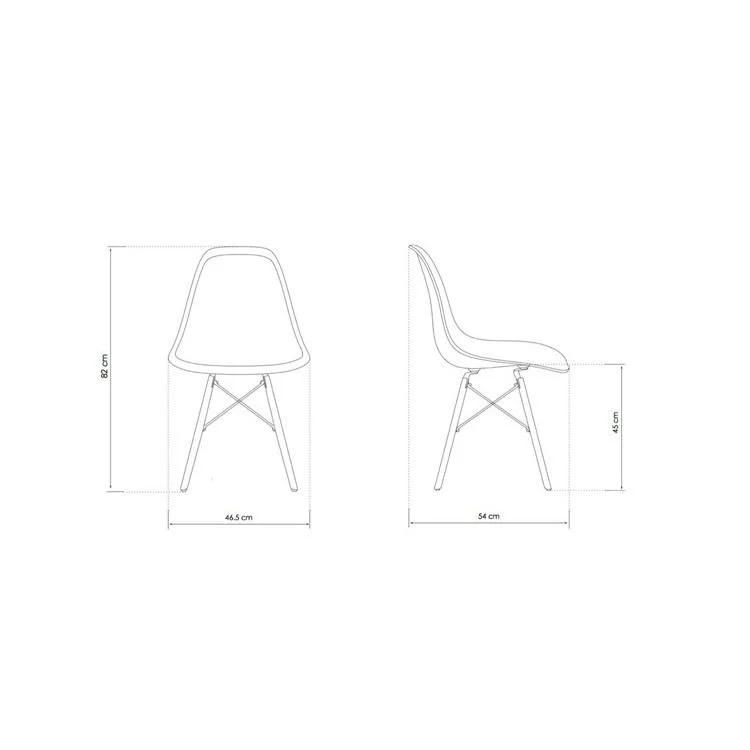 Italian Outdoor Home Furniture New Style Beech Legs Plastic PP Upholstery Garden Dining Chair