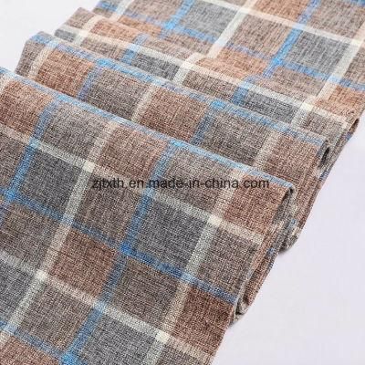The Most Fashionable Grid Stripe Linen Fabric for Sofa (FTD31107)
