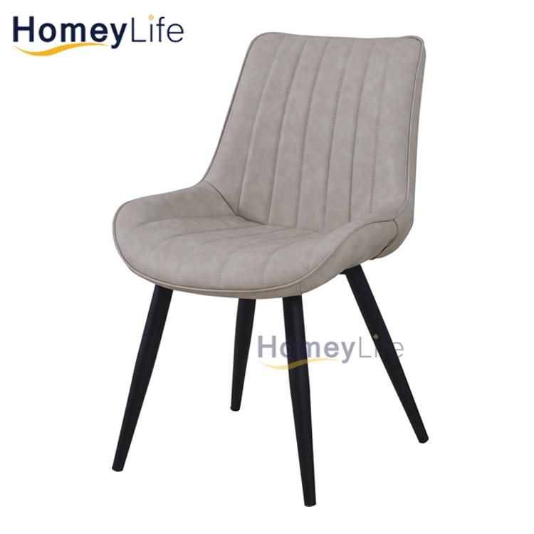 Coastal Hotel Restaurant Furniture Grey Metal Dining Chair Furniture