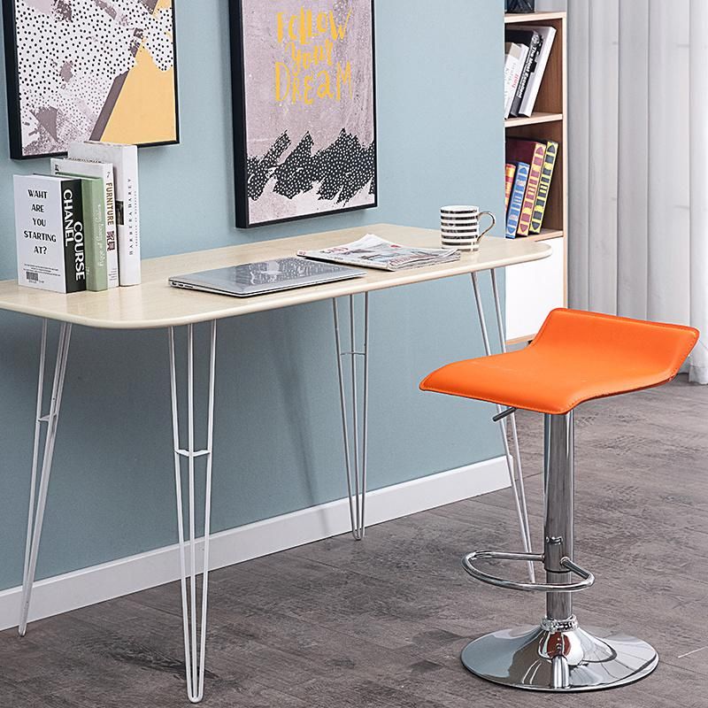 Hot Selling Bar Furniture Chair Modern Swivel Stainless Steel Adjustable Leather Bar Stool