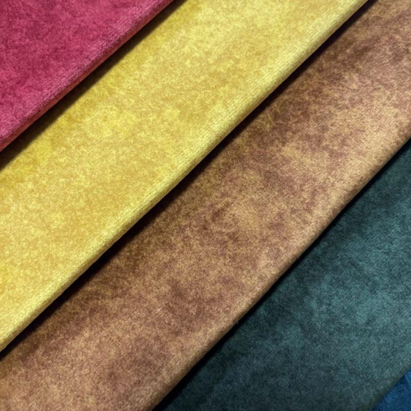 Polyester Fabric Soft Velvet Printed Fabric Knitting Velvet Upholstery Fabric (A85)