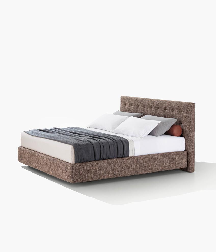 Arca, Beds in Fabric, Latest Italian Design Bedroom Set in Home and Hotel Furniture Custom-Made