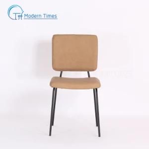 Simple Design PP Seat Black Lacquered Legs Outdoor Dining Chair