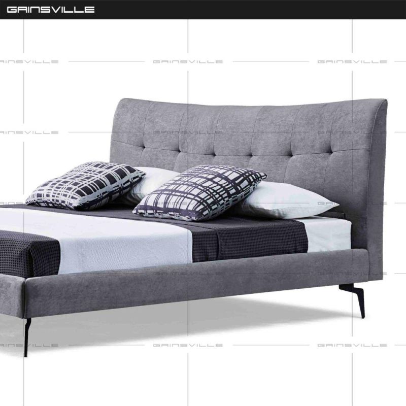 Deep Buttons Headbord Design Modern Bedroom Furniture Bedroom Bed Gc1817