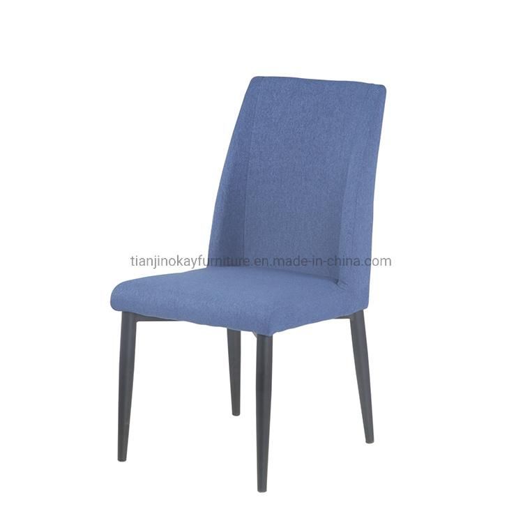 Modern Style Restaurant Hotel Velvet Fabric Many Color Metal Legs Dining Room Chairs
