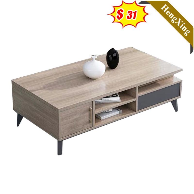 Nordic Simple Style Wooden Living Room Furniture Storage Coffee Table with Drawers