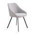 High Quality Modern Ergonomic Upholstered Fabric Light Grey Dining Chair