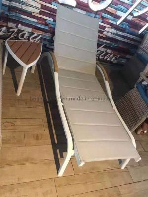 Aluminium Garden Chaise Lounge Outdoor Textilene Sun Lounger Furniture