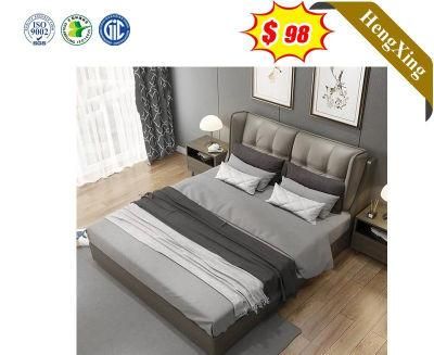 Hot Sale Most Popular Bedroom New Design Double Bed Furniture Plywood