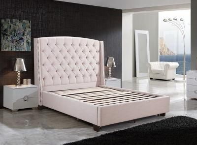 Bedroom Furniture Upholstered Bed with Linen Fabric